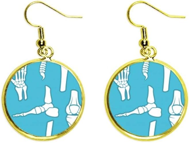 Amazon ヒト骨ブルーイラスト漫画 イヤリングゴールドイヤリングペンダントジュエリーレディース ピアス 通販