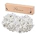Artificial Hydrangea Flowers, Meiwo 2 Pcs Fake Hydrangea Silk Flowers to Shine Your Wedding Scene Arrangement and Home Party Decor(White)