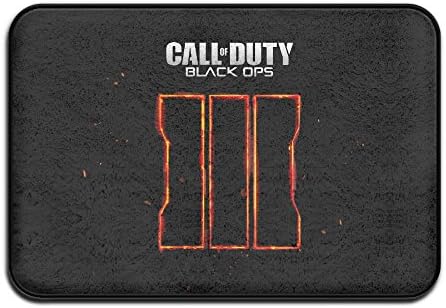 Game Black Ops3 Doormat and Dog Mat,40cm 60cm Non-Slip Doormats,Suitable for Indoor Outdoor Bathroom Kitchen Doormat and Pets