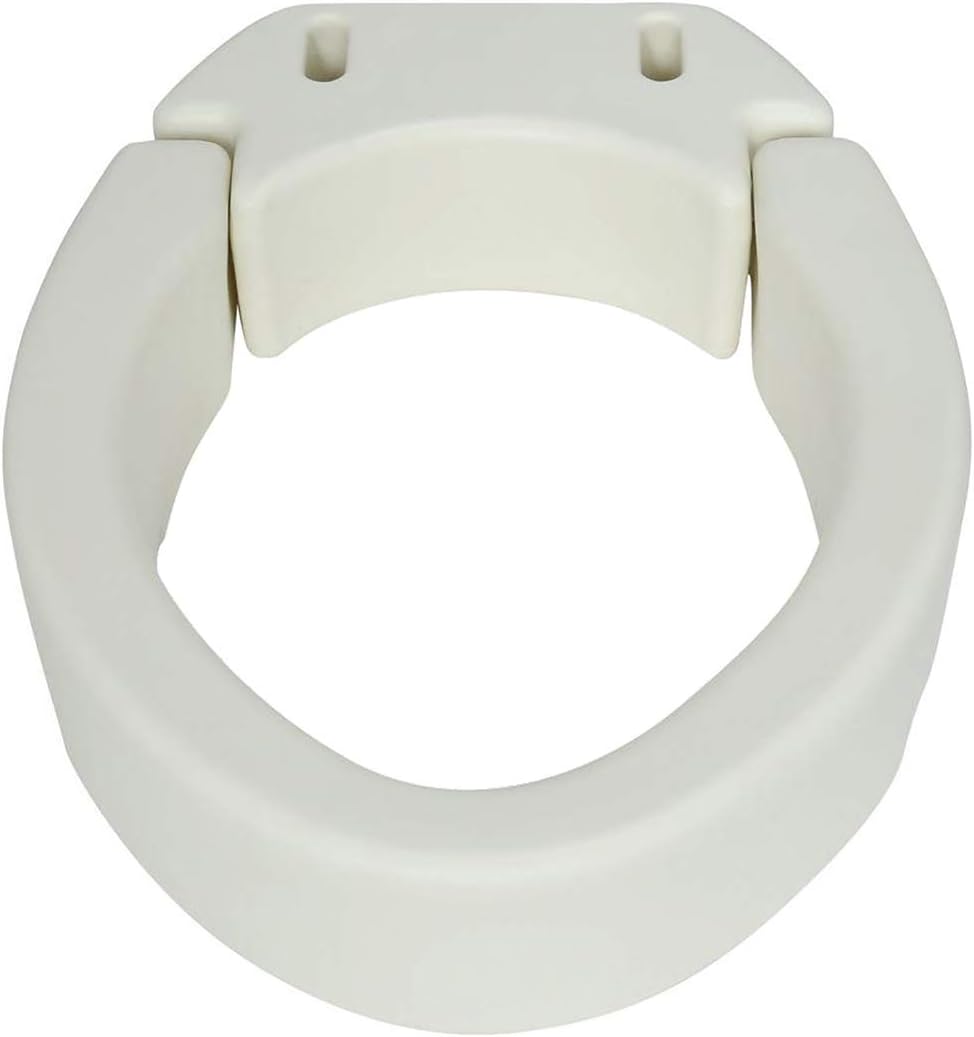 Carex Elongated Hinged Toilet Seat Riser - Adds 3.5 Inches of Toilet Lift, 300 Pound Weight Capacity - Hinged Toilet Riser For Easy Cleaning: Health & Personal Care