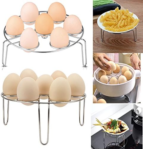 Egg Steamer Rack for Istant Pot/Presssure Cooker of Amrzs Stainless Steel vegetable steamer rack Kichen Trivet Multi-Purpose Steamer Rack,2-Pack