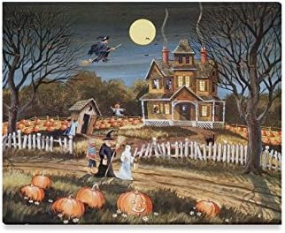 Happy Halloween's Day Gifts Scary Ghosts Pumpkin Custom Canvas Print Wall art Painting 20"x16"Inch,Modern Home Decor Wall Room Office Oil Paintings