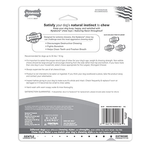 Nylabone Power Chew DuraChew Wishbone Dog Chew Toy for Powerful Chewers, Medium