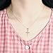 Onairmall 925 Sterling Silver Cross Necklace for Women Girls Infinity Cross Smiple Chic Necklace Pendant
