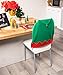 Juvale Christmas Chair Covers - 6-Pack Dining Seat Back Slipcover, Santa Elf Hat Design with Gold Bell, Holiday Themed Accessories Festive Decor for Home and Kitchen, Red and Green, 19 x 22 Inches