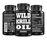 Wild Antarctic Krill Oil - Double Strength, 60 Softgels, 1000mg Omega-3 EPA, DHA, Phospholipids and Astaxanthin - Heavy Metal Tested, Certified Sustainable Sea to Shelf Traceable