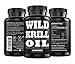 Wild Antarctic Krill Oil - Double Strength, 60 Softgels, 1000mg Omega-3 EPA, DHA, Phospholipids and Astaxanthin - Heavy Metal Tested, Certified Sustainable Sea to Shelf Traceable