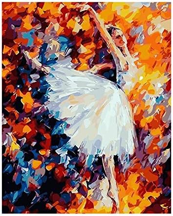 数字で描いたdiy油絵数字で描いたキットフレーム数字で描いたdiy絵数字で描いた風景森の色キャンバスに描く家のアート 40x50cm 出色 Diyフレーム用の手描きの油絵