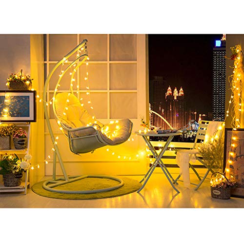 WRJ Polyrattan Hängesessel, Mit Gestell Hängestuhl Für Garten Lounge Anthrazit Hängesessel Hängekorb Hängeschaukel… – Bild 4