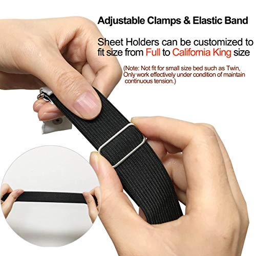 image for Siaomo Bed Sheet Fastener Holder 4pcs/Set Adjustable Sheets Holders St