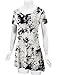 Lock and Love LL WT1066 Womens Scoop Neck Short Sleeve All Over Tie Dye Trapeze Tunic Top XXL WHITE_BLACK