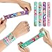 JoyJon 48 Pcs Mermaid Slap Bracelet Mermaid Party Favors, Wristband Snap Bands Class Prizes for Kids, Girls Party Decorations Favors