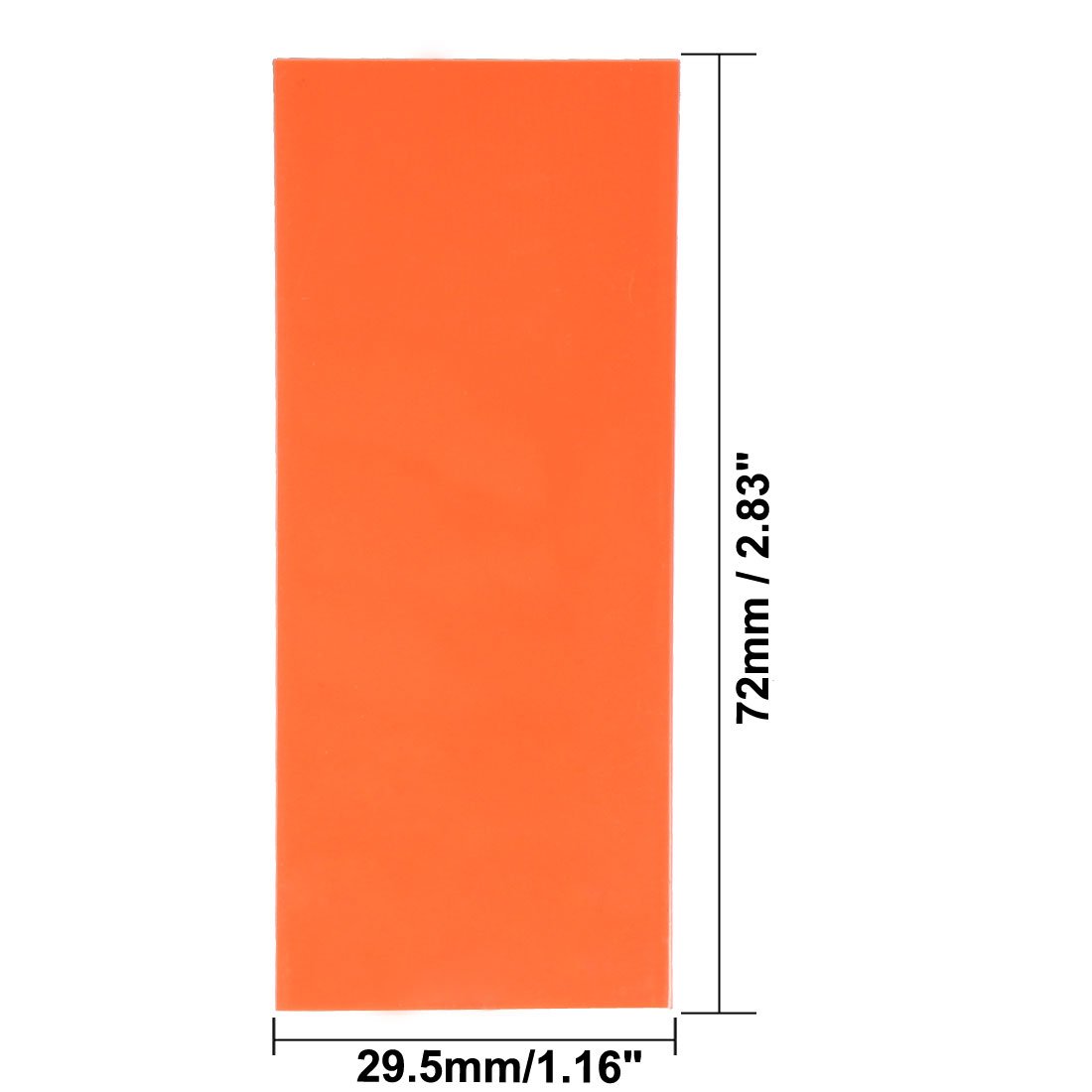 sourcingmap 18650 Battery Wrap PVC Heat Shrink Tubing 29.5mm Flat Width Pre Cut 72mm Orange Pack of 20 - Image 3