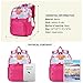Vbiger Toddler Backpack Kids' Cartoon Carrying Bag Schoolbag (Rosy)