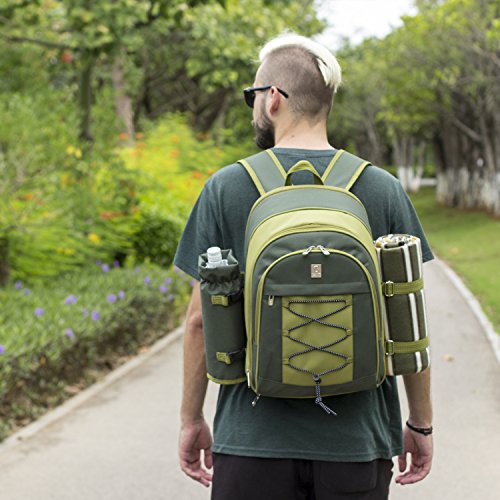 5 ALLCAMP+Backpack+Compartment+Tableware+Blanket