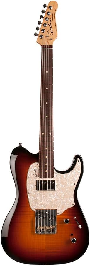 Godin Stadium '59 - Vintage Burst Flame Rosewood Neck Electric Guitar & Case