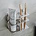Mellewell Toothbrush Holder Toothpaste Organizer Stand Bathroom Storage, Stainless Steel Brushed Nickel, 03003S