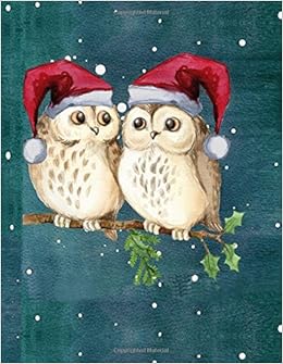 Kids Sketch Book Cute Christmas Owls 108 Pages Xl 85