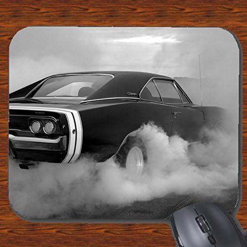 Crazy Happy Tees Dodge Charger Rt Burnout Old Muscle Car Mouse Pad