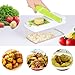 Adoric Life Vegetable Chopper,No-Mess Vegetable Fruit Dicer, Kitchen Cutter with 3 Interchangeable Blades Set & Food Container & Cleaning Brush for Onion, Vegetable and Fruit