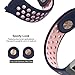 UMTELE Compatible for Fitbit Ionic Band, Two-Toned Perforated Strap Breathable Accessory Wristband with Quick Lock&Release Buckle Replacement for Fitbit Ionic Smart Watch, Small, Blue/Pink