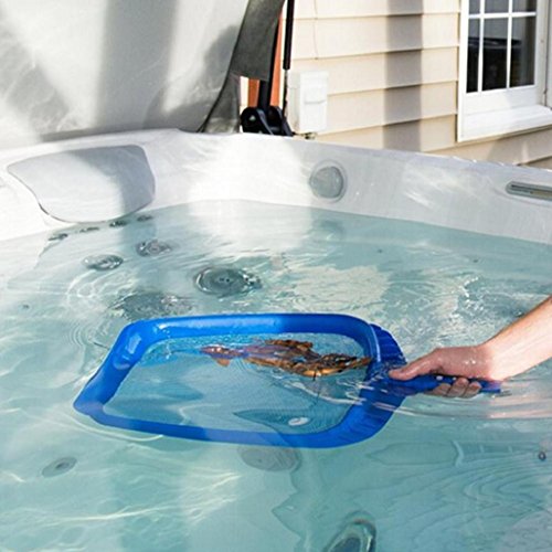 Pool Leaf Net, Leewa Skimmer Leaf Rake Mesh Net for Removing Swimming Pool Leaves and Debris (Blue, 44.530 cm)