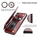 iPhone Xs Max Wallet Case with Card Holder,OT ONETOP Premium PU Leather Kickstand Card Slots Case,Double Magnetic Clasp and Durable Shockproof Cover 6.5 Inch(Brown)