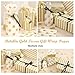 UNIQOOO 60 Sheets 20X26 Premium Metallic Gold Tissue Gift Wrap Paper Bulk - Stripe, Polka Dot, Wave Gold - Recyclable Gift Wrapping Accessory, Perfect for Party Decor, Gift Bags, DIY Crafts