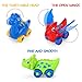 VATOS Baby Dinosaur Toy Car, 6 Pack Pull Back Car Toys for 1 2 3 Year Old Boy & Girl | Dino Car Toys for Toddler & Kids Toy Car Creative Gifts for Kids, Animal Vehicles Party Favors