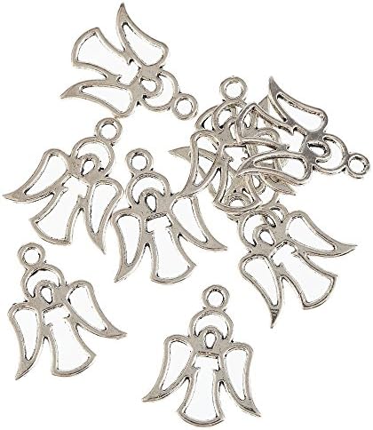 YEYULIN Tibetan Silver Bead Charms Alloy Pendants Fit Bracelet 30pcs (Angel)