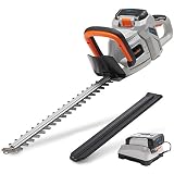 VonHaus 40V Max 20" Dual Action Cordless Hedge Trimmer with 2.0Ah Lithium-Ion Battery and Charger Kit Included