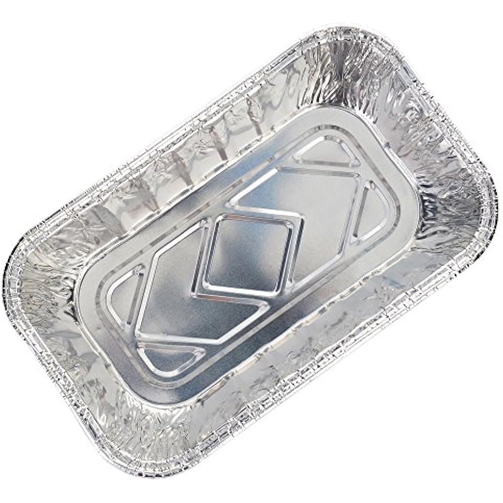 (50 Loaf Pans Pack) Mini Baking Disposable Aluminum Foil 1lb Small