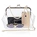 Jyouhin Clear Purse Crossbody Messenger Shoulder Bag for Women Chain Strap, NFL Stadium Approved (Clear)