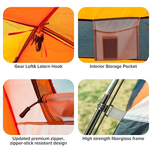 SEMOO Camping Tent Water Resistant 3-Person 1 Door 3-Season Lightweight Dome Tent with Portable Bag - Thumbnail 7