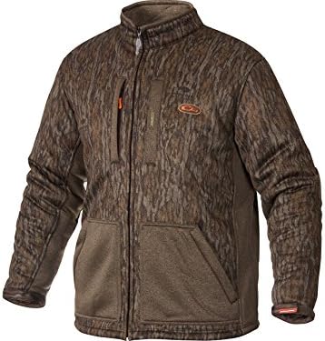 Drake Men's Non-Typical Silencer Scent Control Softshell Jacket Polyester Mossy Oak Bottomland Camo Large