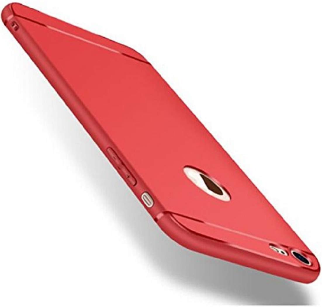 ZIKSA Luxury Matte Soft Silicone Case Back Cover for iPhone 6/6S (Candy Red)