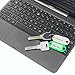 ILIKE 45 Pack Tough Plastic Key Tags Luggage ID Labels Keyring Keychain with Split Ring and White Label Window Assorted Colors