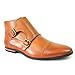 Men's Cap Toe Dotted Monk Strap Dress Boots Double Buckle Azar