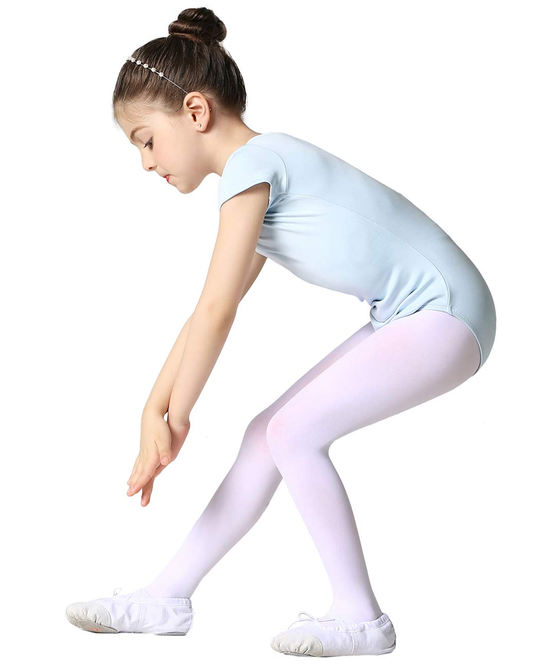 Gymnastics Leotards for Girls, Aaronano Ballet Leotards for Girls with Short Sleeve Blue Black Pink Toddler Leotard