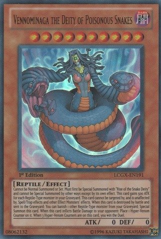 Yu-Gi-Oh! - Vennominaga the Deity of Poisonous Snakes (LCGX-EN191) - Legendary Collection 2 - 1st Edition - Ultra Rare