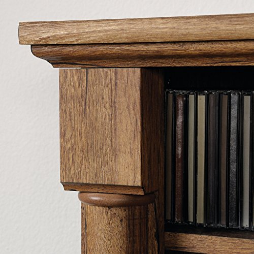 Sauder Palladia Computer Desk with Hutch in Vintage Oak