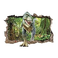 ufengke Dinosaur Forest Wall Stickers 3D Smashed Wall Decals Art Decor for Boys Kids Bedroom Nursery DIY