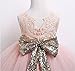 Newborn Toddler Baby Girls Sequins Bowknot Floral Princess Dresses (6-12 Months, Pink)