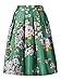 Choies Green Sakura Skater Skirt with Pleat