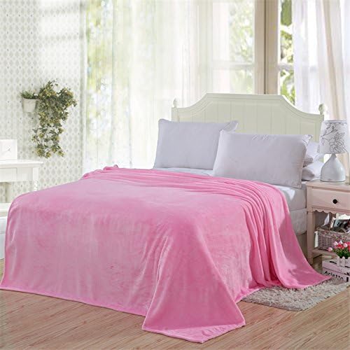 Blanket, thickening sheet, single cover blanket, student dormitory, single bed,180cmX200cm,Pink CWN