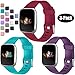 Wepro Bands Compatible with Fitbit Versa/Fitbit Versa 2/Fitbit Versa Lite SE SmartWatch for Women Men, Sports Replacement Wristband Strap for Fitbit Versa Watch, Small, 3 Pack, Wine Red, Plum, Teal