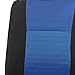 FH Group FB060115 Trendy Elegance Full Set Car Seat Covers, Airbag Compatible & Split Bench, Blue/Black Color - Fit Most Car, Truck, SUV, or Van