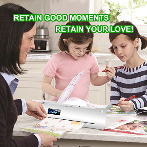 13" Thermal Laminator, Laminating Machine Supports Both Hot & Cold Laminating, 3-Minute Warm-up, 320mm/min Laminating Speed, Automatic Shut Off Function, Great for Document/Photo/Card (A3-White) - Thumbnail 6