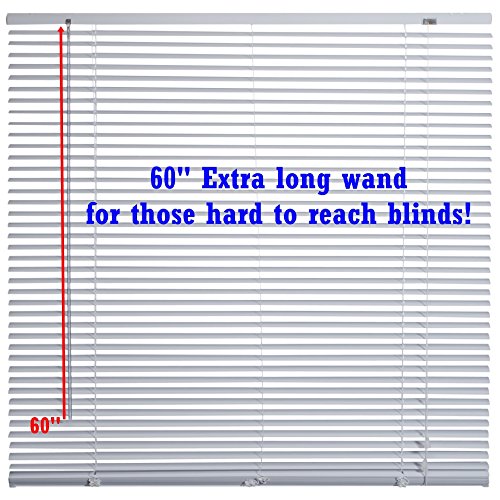 1 Qty: 60" Blind Tilt Control Wand - CLEAR - Built in Integrated Tip - Works With Most Vertical and Horizontal Blinds - Thumbnail 2