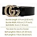 Women's Cowhide Leather Belt Gold Zircon Buckle for Pants Jeans Shorts Ladies Design Genuine Belts for GAGOTE (110cm/43.3'', pants size 29''-34'', Black)